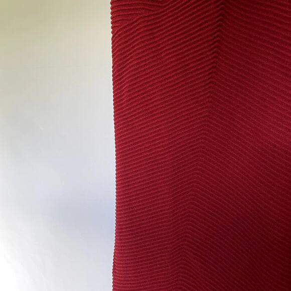 Torn by Ronny Kobo women's L midi bodycon bandage knit dress high neckline red - Picture 3 of 8